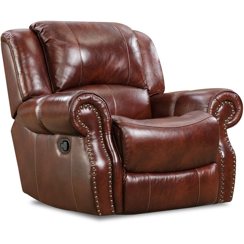 Darby Home Co Additri Leather Manual Rocker Recliner And Reviews Wayfair 